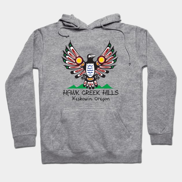 Neskowin, Oregon Hawk Creek Hills Hoodie by KDStudio